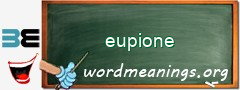 WordMeaning blackboard for eupione